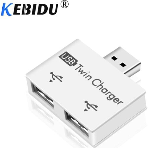 Kebidu New USB for 2 Port Charger Hub Adapter for iPhone6 Plus iPad Splitter with good quality