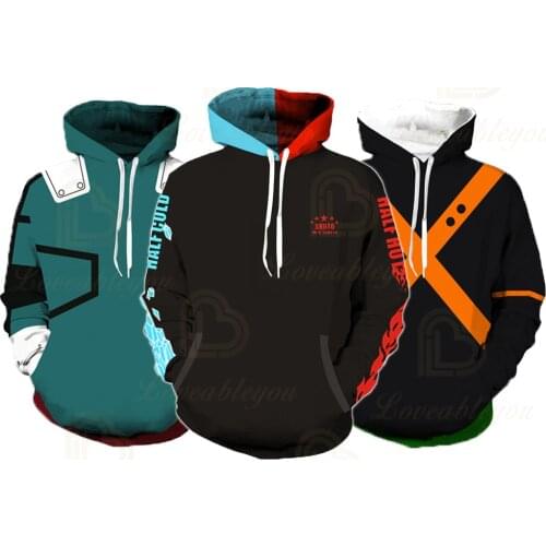 Anime My Hero Academia Cosplay Costume Todoroki Shoto Hoodie Sweatshirts Jacket Unisex School Uniforms Tops