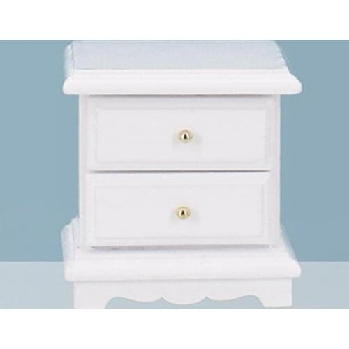 1/12 Dollhouse Furniture Model Decoration Bedside Table Handmade Craft Toy Gift Educational Toys for Children Gifts