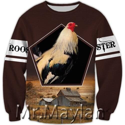2021 New Rooster 3D Printed Jacket Men/Women Harajuku Hoodie Unisex Casual Streetwear Sweatshirt Pullover sudadera hombre Y906
