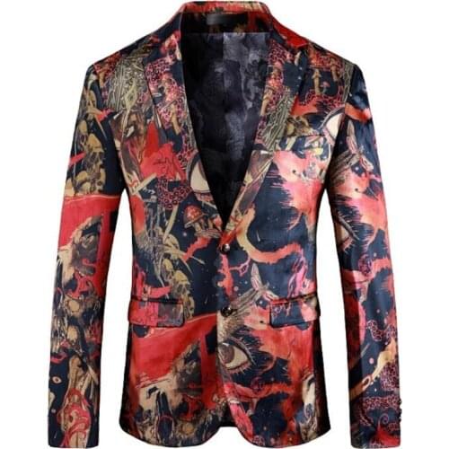 European and American suit mens jacket digital printing blazers traje de novio костюм со штанами suknia ślubna fashion clothes