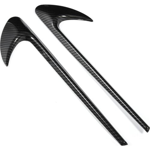2pcs Car Fender Stickers Side Air Vent Trim Decoration Carbon Fiber Style Fits for Mercedes Benz CES CLS Class W205 W213