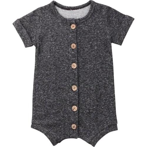 New Casual Newborn Baby Boys Girls Clothes Casual Romper Jumpsuit Cotton Short Sleeve Clothes Outfits