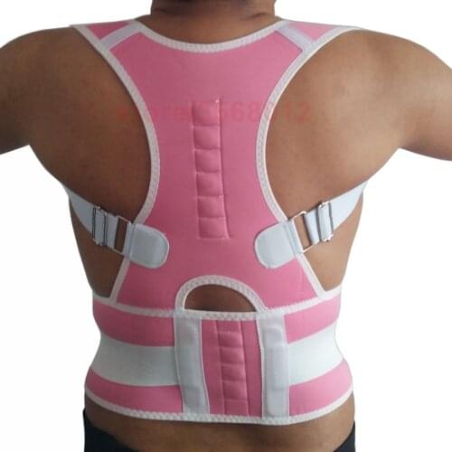 Women Men Brace Back Belt Lumbar Support Straight Adjustable Magnetic Posture Corrector Shoulder Orthopedic Spine Posture Corset