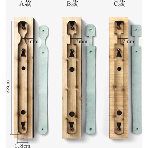 Leather Cutting Die Keychain Knife Mold DIY Key Ring Wooden Template Knife Punching Tool Key Chain Cutting Mould Cutter