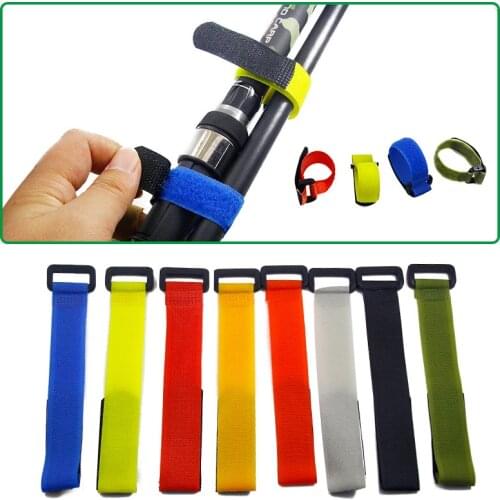 4Pcs Luya Bait Rod Binding with Velcro Binding Device Fixed Anti-buckle Cable Tie Fishing Gear Accessories Color Sent Randomly
