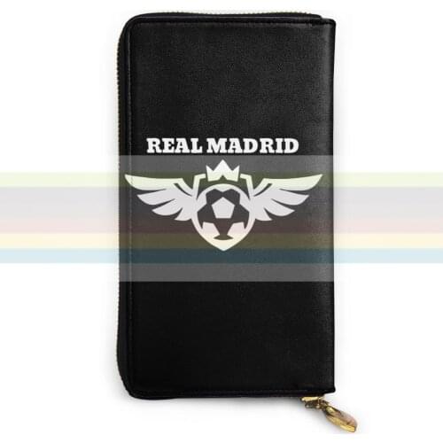 Real Madrid. New mens and womens smart leather wallet credit card bank card bag. Long mobile wallet