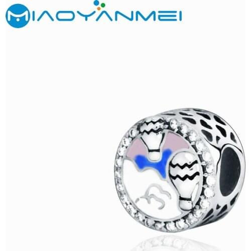 925 Sterling Silver Beads Hot Air Balloon Trip Charm Fit Original Pandora Bracelets Women DIY Fashion Jewelry