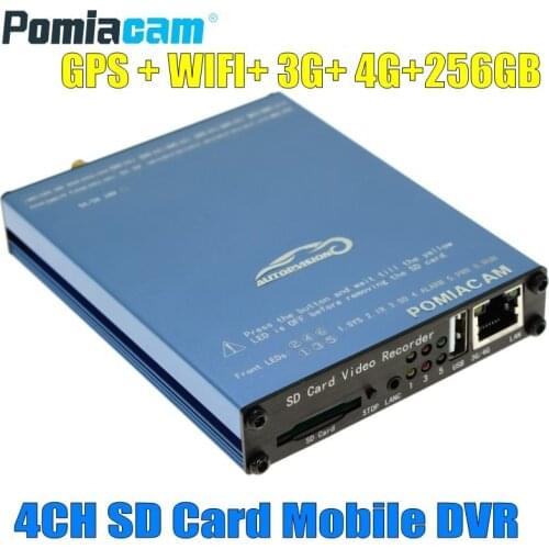Factory Direct GPS WIFI G-sensor 3G 4G CCTV SD Card Mobile DVR 4CH Car Bus Vehicle AHD DVR Video Surveillance System SDVR104