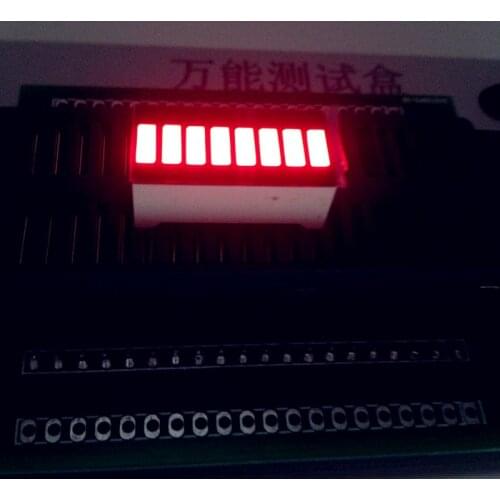 20pcs 8 Grid Digital Segment LED Light Bar 8 Flat Tube of Super Bright Red
