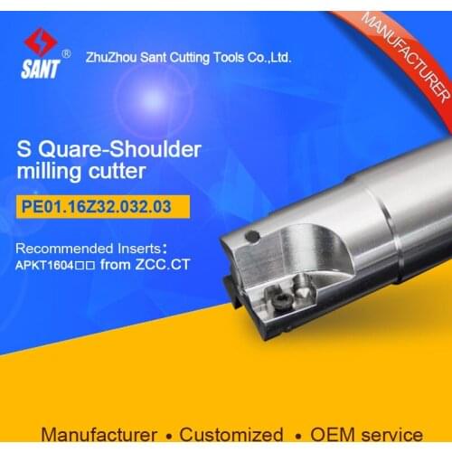 CNC lathe machining center indexable square shoulder milling tools holder with high precision PE01.16Z32.032.03