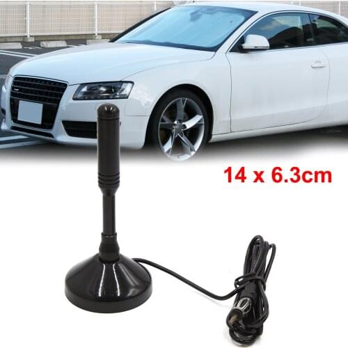 Uxcell Universal Black Auto Car Magnet Base AM FM Radio Signal Antenna Aerial Stereo Radio Signal Aerial Amplified Antenna