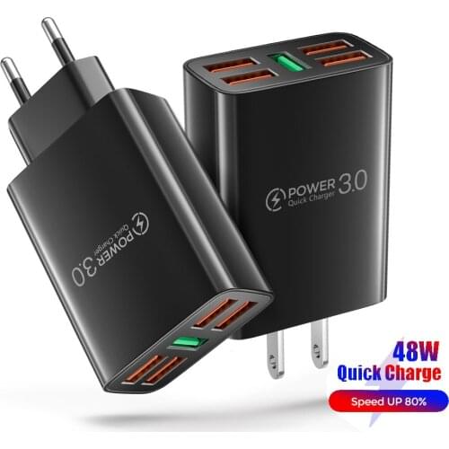 5A 48W 5 USB Fast Charge Quick Charger3.0 Universal Wall For iPhone 12 11 pro Samsung Xiaomi Mobile Phone Chargers Fast Charging