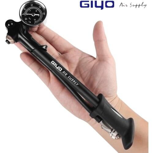 GIYO Bike Pump 300psi High-pressure Bicycle Air Shock Pump for Fork & Rear Suspension Cycling Bicycle Pump MTB Pump with Gauge