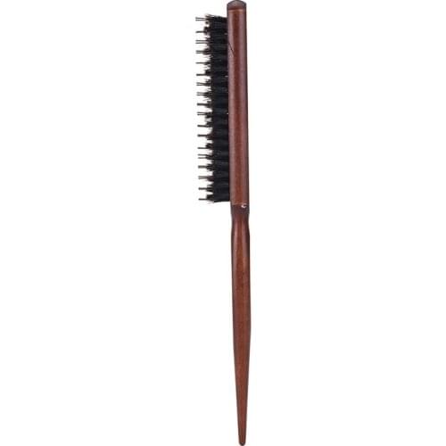 High Quality Wood Handle Natural Boar Bristle Hair Brush Fluffy Comb Hairdressing Barber Hair Styling Tools
