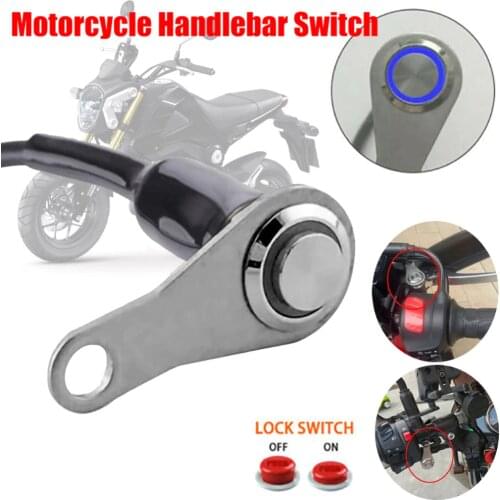 High Quality 12V LED Waterproof Motorcycle Handlebar Switch Reset Manual Return Button Engine ON-OFF