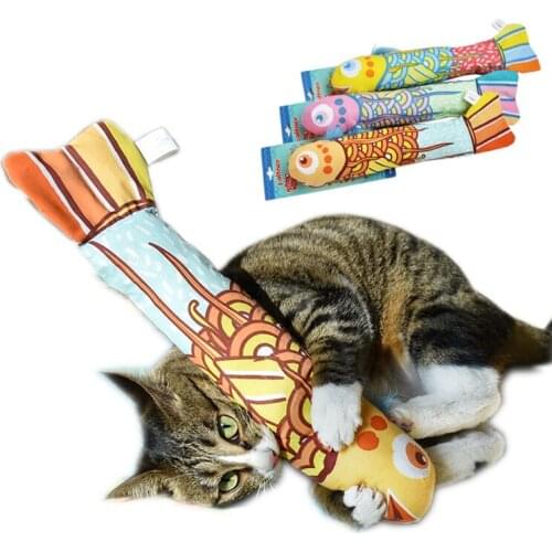 Funny Interactive fish Toy Pet Kitten Chewing Toys Teeth Grinding Catnip Toys Claws Thumb Bite Cat mint For Cats Kickers