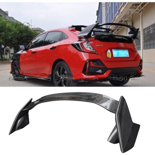 Carbon Fiber Rear Spoiler Wing Trunk Boot For Honda Civic FK7 FK8 5DR Hatchback 2016-up