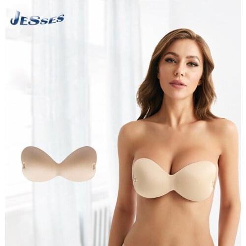 Women Invisible Brassiere Push Up Bra Self-Adhesive Strapless Sticker Sexy Dress Breast Sticky Silicone Nipples Ladies Accessory