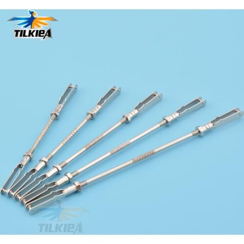 1pcs M3 Clevis + Rod Assembly M3 Clevis Threaded at 2 end D2.5mm M3 Push Rod Steel Wire Push Pull Rod Pushrod Connecting Rod