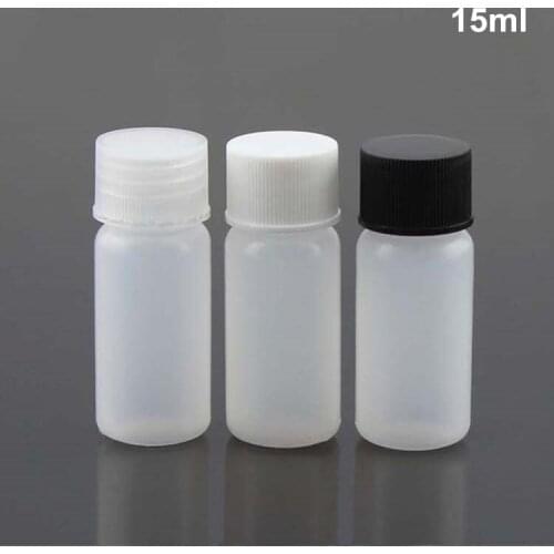 600 X 15ml Plastic Empty Tubes Refillable Facial Cleanser Hand Cream Lotion Containers Soft Makeup Sample Bottle with Screw Lid