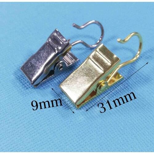 20 Pcs Gold/Silver Curtain Clips Hook,Alligator Clips,Hook,Suspender Clips,Ribbon Clips