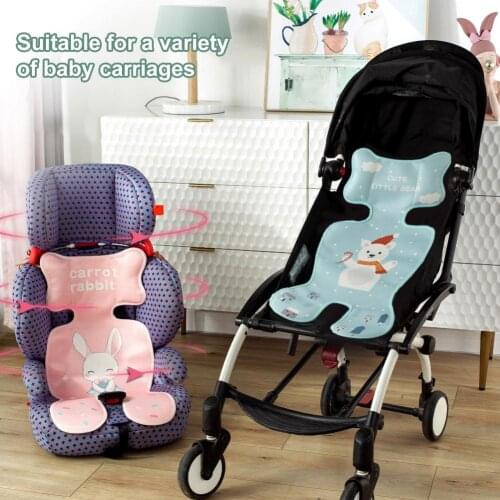 2021 Summer Mat Cartoon Pattern Sweat Absorption Soft Texture Baby Stroller Seat Cushion for Pushchair Baby Stroller Accessories