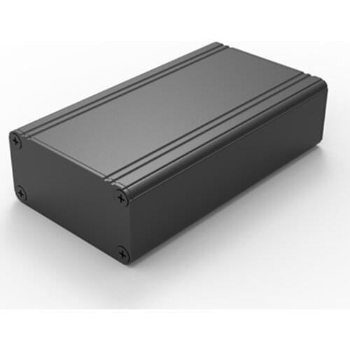 Black Aluminum Printed Circuit Board Instrument Box 57*28*90mm Small Media Enclosure
