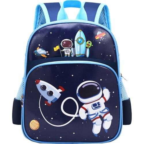Children Orthopedic Waterproof School Bag Kids Spaceman Bookbag Kindergarten Primary Mini School Backpack Boy Lightweight Bag