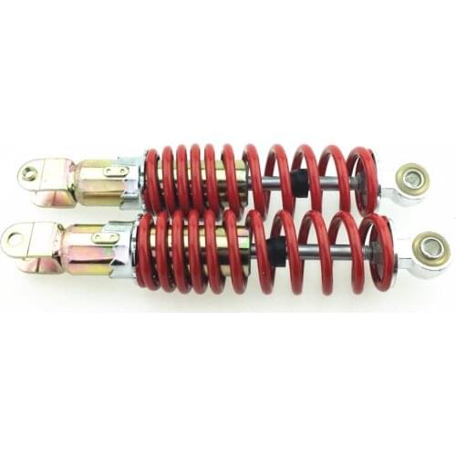 For Motorcycle Rear Shock Absorber Bold Adjustable Rear Shock Absorber 250MM Red Pair