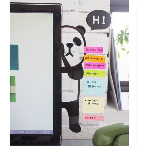 Carton Cute Kawaii Animal Computer Screen Message Board with Scale for Memo Pad Acrylic Sticky Note Board Office Supplies