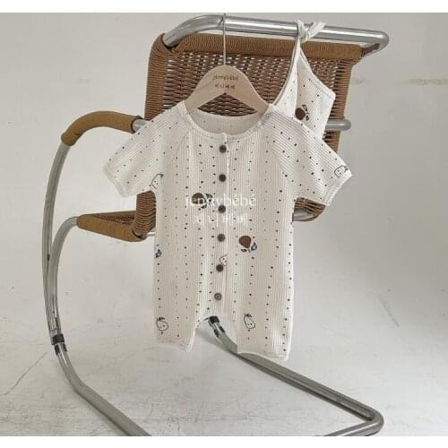 2021 new boys girls printed rompers cotton summer babys jumpsuit