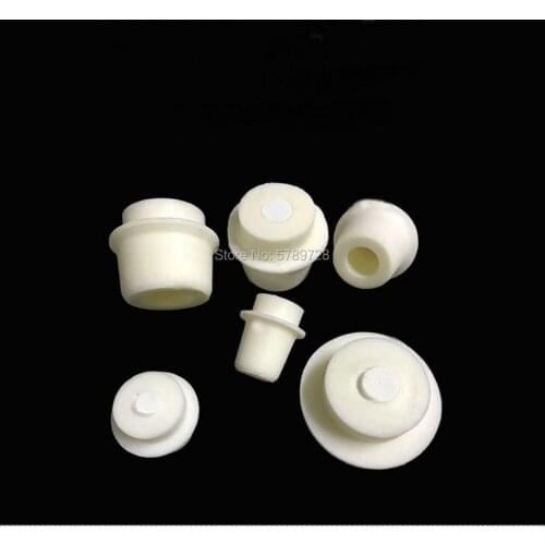 10 pcs Laboratory Silicone Bung With Hole Stoppers Airlock Bubbler Homebrew Jug Gum Triangular flask stopper