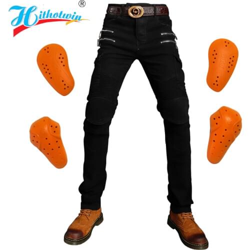 New motorcycle wear Zip pocket pants Motorcycle Pants Men Moto Jeans Protective Touring Motorbike Trousers Motocross Pants Moto