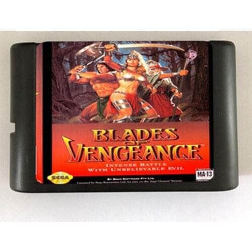 Blades of vengeance Game Cartridge Newest 16 bit Game Card For Sega Mega Drive / Genesis System