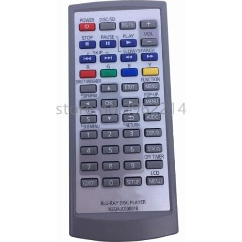 NEW Remote Control FOR PANASONIC N2QAJC000018 For DMP-B100 DMP-B200 BLU-RAY DISC PLAYER Remote Control