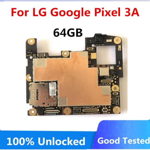Original For LG Google pixel 3A Unlocked Motherboard Logic Board With Full Chips Android System Mainboard MB Full Tested