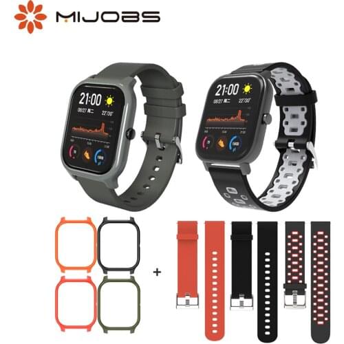 For Amazfit GTS Strap & Protector Case Set 20mm Silicone Wristband Bracelet Protective Cover for Huami Amazfit Smart Band Correa