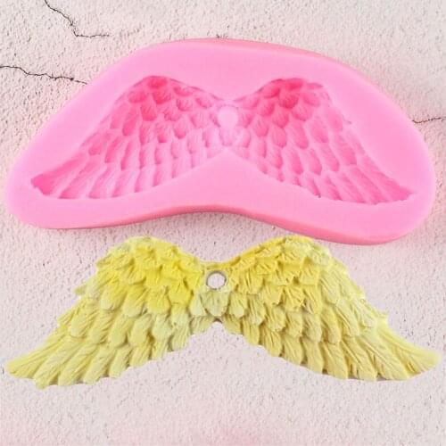 Angel Wings Silicone Mold Cake Decorating Tools Aromatherapy wax Soap Molds Cupcake Candy Polymer Clay Chocolate Gumpaste Moulds