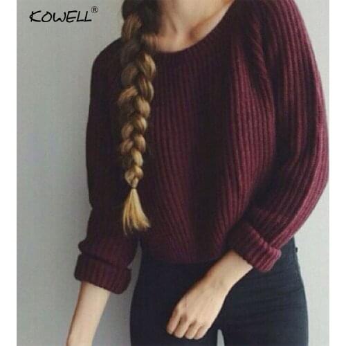 Knitted Sweater Women Pullover O Neck Long Sleeve Women Loose Warm Sweater Female Long Sweater For Ladies 2018 Autumn Winter