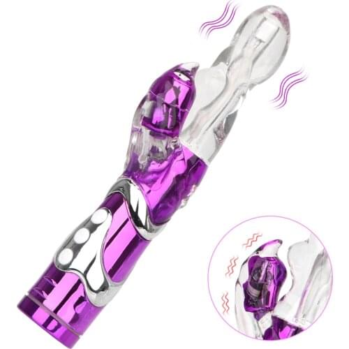 OLO G Spot Rabbit Vibrator Vagina Clitoris Double Vibrator Vibrating Dildo Masturbator 8 Speeds Dual Vibration Sex Toy for Women