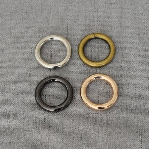 1 pcs/pack 15mm Metal O Ring oval zinc alloy bag hook Round Key ring Buckle carbine for bags DIY bag accessories