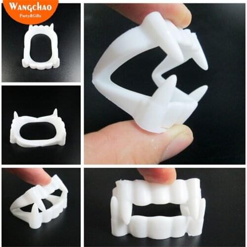 10pcs Halloween Fake Vampire Teeth for Kids Plastic False Vampire Teeth Costume Halloween Theme Party Supplies Kids Toy