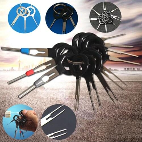 11pcs Car Wire Terminal Removal Tool Car Electrical Wiring Crimp Connector Pin Extractor Kit Plug Picking Tool Car Accessories