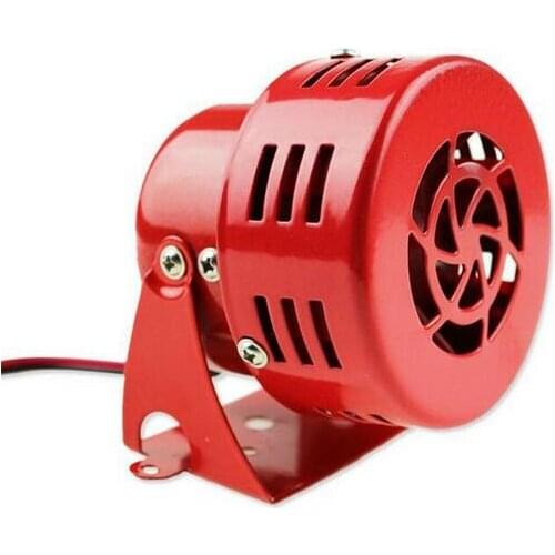 3" Red Motor Driven Air Raid Siren Horn Police Fire Alarm Car SUV Truck Loud 12V