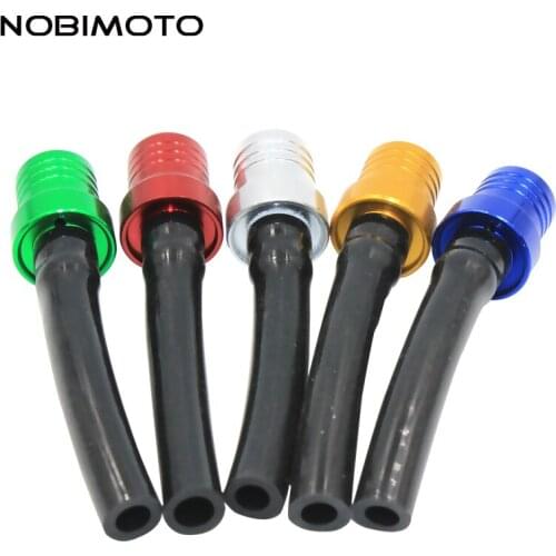 Aluminum Motorcycle Gas Pit Dirt Bike Fuel Petrol Tank Cap Breather Pipe Hose ATV 2Way Valve Vent Breather Tube Pipe 2CNC-179