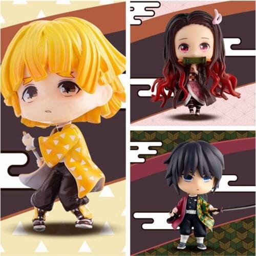 Anime Demon Slayer: Kimetsu no Yaiba Tomioka Giyuu Kamado Tanjirou Nezuko Agatsuma Zenitsu Hashibira Inosuke PVC Action Figure