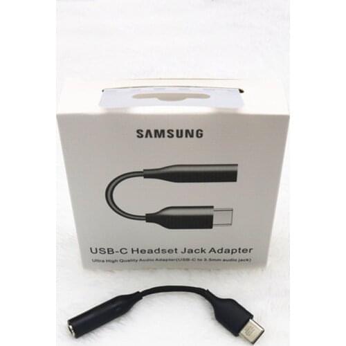 For SAMSUNG Type-C to 3.5mm AUX Headphones Adapter For SAMSUNG NOTE 10 Plus A90 A80 A60 Type C To 3.5 Jack Earphone Audio cable