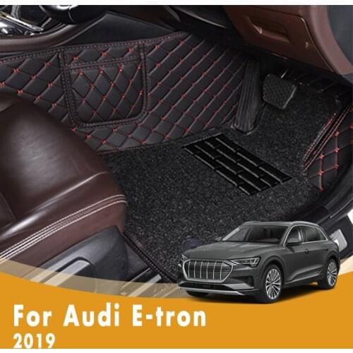 RHD Car Floor Mats For Audi E-tron 2019 Luxury Double Layer Wire Loop Car Accessories Decoration Interior Styling Carpets Cover