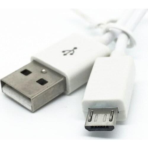 Free Delivery White 12 CM Micro USB Cable Type A To Micro B 5 Pin for HTC,LG,Nokia